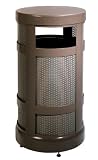 Howard Architek 17 gallon Steel Radius Top Architectural Bronze/Medium Bronze Waste Receptacle A17ABZ