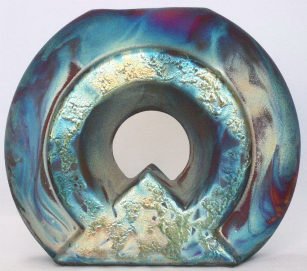 Raku Art Circle with Triangle