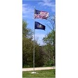 25ft Outdoor Flagpole with 4ft x 6ft Valley Forge flag
