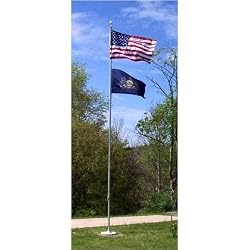 25ft Outdoor Flagpole with 4ft x 6ft Valley Forge flag