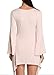 Amstt Womens Crewneck Horn Sleeve Irregular Hem Solid Swing Tunic Shirt Dress