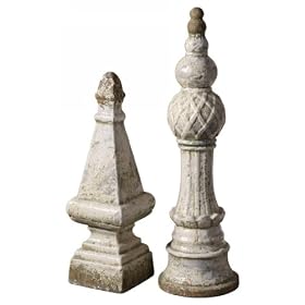 Set of 2 Brigita Finials - Ivory by Grace Feyock