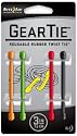 Nite Ize GT3-4PK-A1 Gear Tie Reusable 3-Inch Rubber Twist Tie, 4-Pack, Assorted Colors
