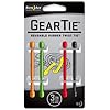 Nite Ize GT3-4PK-A1 Gear Tie Reusable 3-Inch Rubber Twist Tie, Assorted Colors