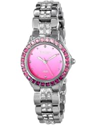 Armitron Womens 75/3689PRSVOB Swarovski Crystal Accented Purple Ombré Dial Silver-Tone Bracelet Watch