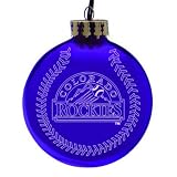 Colorado Rockies Laser Etched Ornament (Set of 2)