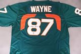 Reggie Wayne Autographed Authentic Miami Hurricanes Jersey w/ Wayne COA & Holo