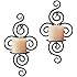 Gifts & Decor Pair of Swirling Iron Hanging Wall Candleholder Sconce