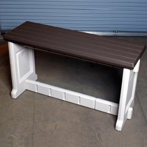 Leisure Accents Patio Bench Portabello/Beige 36 Inches Long by 20 Inches High