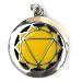 Aromatherapy Jewelry- Chakra - Solar Plexus, Pendant Yellow Enamel, Silver