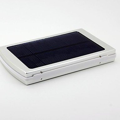 10000mAh Solar Power Bank White for Mobile Photo