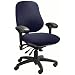BodyBilt J2509 Blue Fabric XL High Back Thoracic Support Task Ergonomic Chair with Arms, 22" Length x 21.50" Width Backrest, 23" Width Seat, Grade 1
