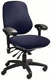 BodyBilt J2509 Blue Fabric XL High Back Task Ergonomic Chair with Arms, Thoracic Support, Grade 1, 22