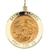 St. Michael Patron Saint of Policemen 14kt Gold Medal - B0002CWSHY