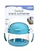 Ubbi cute BPA-free twin pack tweat snack container with attached lid and soft spill-proof guard, Orange/Blue