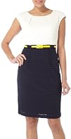 Connected Apparel Womens Eyelet Belted Dress