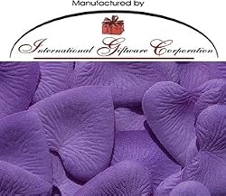 Heart Shaped Silk Rose Petals Wedding Favors Decor - 200 Count - Purple
