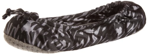Anne Klein New York Women's Animal Print Travel Slipper with Pouch
