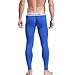 ZIHAN Men's Bamboo Fiber Low Rise Skinny Leggings Pants Medium Blue