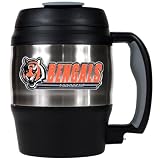 Sports NFL BENGALS 52oz. Stainless Steel Macho Travel Mug with Bottle Opener/Stainless Steel Bottle Opener Stainless Steel