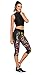 King Ma Chic Active Workout Capri 3D Yoga Leggings Fitted Stretch Tights for Womens Ladies
