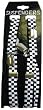 BLACK AND WHITE CHECKERED SKINNY SUSPENDERS