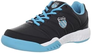 K-Swiss Women's Ultrascendor II Tennis Shoe,Black/Fiji Blue/White,7.5 M US