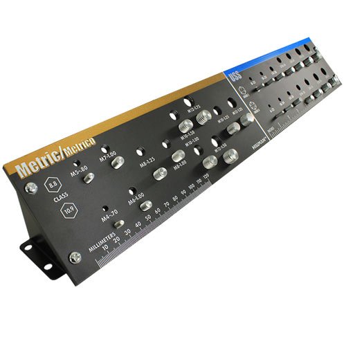 Horizontal Bolt and Nut Gauge / Thread Checker (Inch & Metric) New eBay