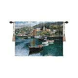 Review ArtExpression  / Before The Rain - Artist: Ramon Pujol - Fabric Size: 38.00 by 53.00 inches Wall Tapestry with hanging rods and tassels included