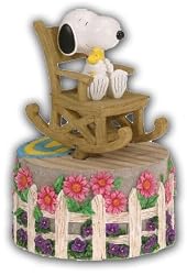 Snoopy Sitting On Rocking Chair that Actually Rocks Back and Forth Plays You Are My Sunshine
