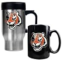 NIB Cincinnati Bengals NFL Steel Coffee Travel Mugs