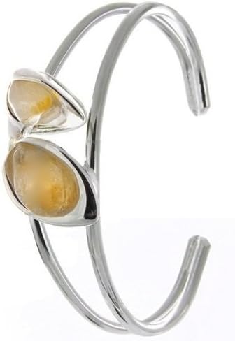 Cuff / Bangle / Bracelet With Natural Citrine Stone
