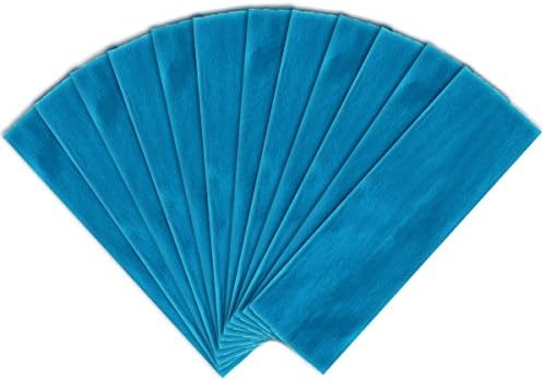 High Quality Cotton Elastic Yoga Fashion Wide Headband, Solid Turquoise (12 pack)