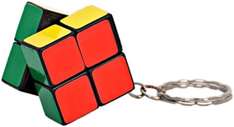XM 2-Layer 2.4cm Mini Keychain Style Magic IQ Test Pocket Rubik's Cube Black by Preciastore