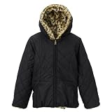 Girls' Cherokee Reversible Puffer Jacket - Black/Leopard