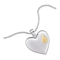 Sterling Silver Memorial Heart Pendant Necklace