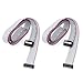 uxcell 16 Wires 2.54mm Pitch 16 Pin M/F IDC Ribbon Cable 110cm 2 Pcs Gray