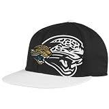 NFL Men's Jacksonville Jaguars End Zone 2 In 1 Flat Visor Flex Hat - Tw80Z (Black, Small/Medium)