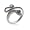 Shimmering Diamond Cut Sterling Silver Snake Ring Size 5 (Sizes 5 6 7 8 9 Available)