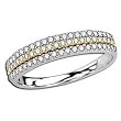 14K Two-Tone Gold Diamond Band - 0.24 Ct.
