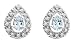 10k White Gold, March Birthstone, Aquamarine and Diamond Pear Shaped Earrings