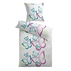 Kinzler Q-17359/99 Mikrofaser Bettw�sche Butterfly 80 x 80 cm + 135 x 200 cm mit Rei�verschluss, bunt