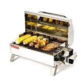 Stainless steel hybrid BBQ grill-uses propane or electricity