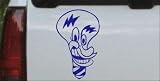 8in X 5in Blue -- Electrician Light Bulb Business Car Window Wall Laptop Decal Sticker