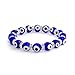Bling Jewelry Evil Eye Beads 10mm Stretch Crystal Bracelet 7.5in