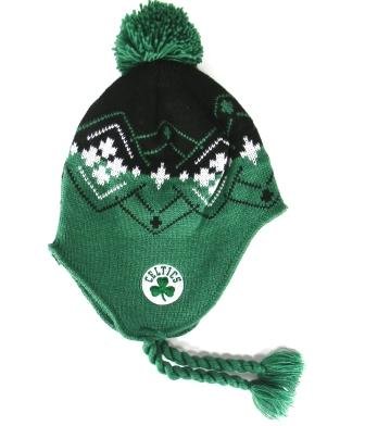 adidas Boston Celtics Green-Black Tassel Knit Beanie