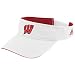 adidas Wisconsin Badgers Youth White Basic Logo Adjustable Visor