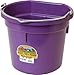Little Giant Flat-Back Dura-Flex Plastic Bucket, 20-Quart, Purple