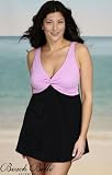 Beach Belle Sweet Thing Twist Front Swimdress Swimsuit - Plus Size Swimsuit Plus Size Swimsuits