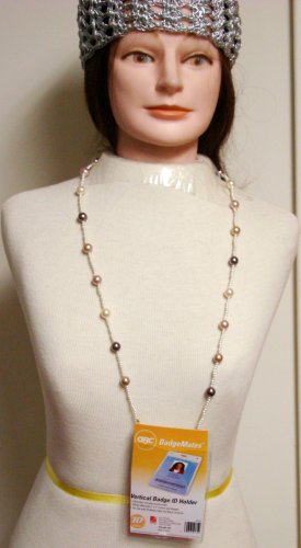 Click here to buy Ivory and Amber Beads Long Chain Necklace for Dual Use As Eye Glass Holder and Vertical Id Card....